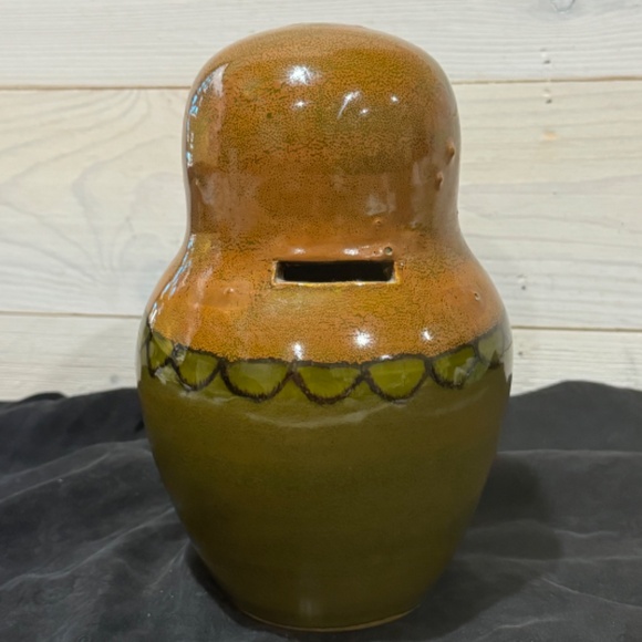 VVintage Coin Bank Nesting Doll Italian Pottery Signed - Picture 5 of 11